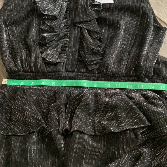 MISA Los Angeles Ilona Midi Dress Metallic Black - Picture 7 of 10